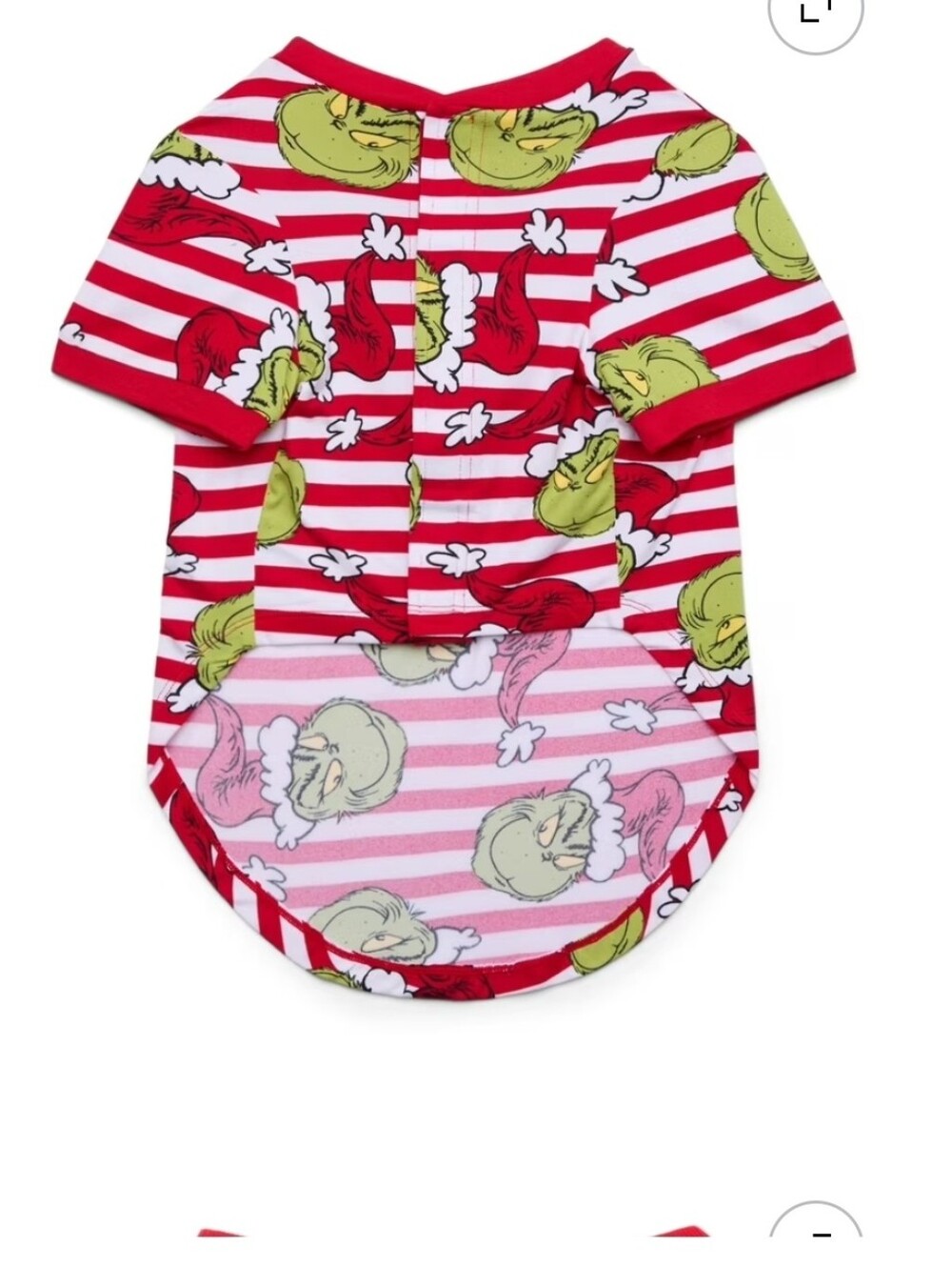 Holiday Grinch Red & White Stripe Pajamas Xl Top Med Pants
